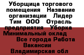 Уборщица торгового помещения › Название организации ­ Лидер Тим, ООО › Отрасль предприятия ­ Уборка › Минимальный оклад ­ 28 900 - Все города Работа » Вакансии   . Владимирская обл.,Владимир г.